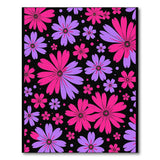 Vibrant Pink Purple Floral Area Rug