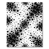 Black White Abstract Dot Splatter Area Rug