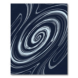 Navy Hypnotic Swirl Abstract Area Rug