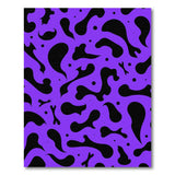 Purple Black Abstract Splatter Area Rug