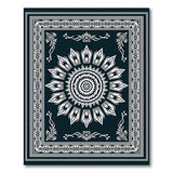 Black and White Mandala Black White Mandala Persian Area Rug