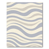 Abstract Area Wavy Blue Abstract Area Rug