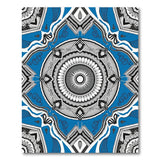 Geometric Modern Blue and Teal Blue Mandala Geometric Area Rug