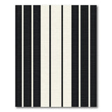 Bold Geometric Modern Bold Black White Vertical Stripe Rug