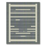 Geometric Modern Grey Grey Geometric Grid Area Rug
