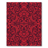 Red Swirling Persian Area Rug