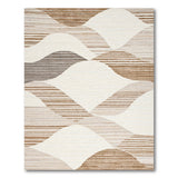 Abstract Area Abstract Wave Beige Area Rug