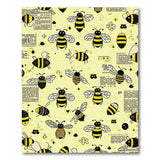 Vintage Bees Cross-Stitch Yellow Area Rug