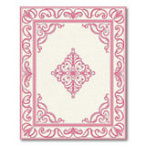 Pink Pink Ornate Medallion Area Rug