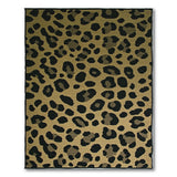 Tan Leopard Print Woven Area Rug