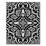 Traditional Persian Elegant Black White Persian Motif Area Rug