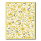Yellow Yellow Floral Vintage Area Rug
