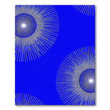 Blue Sunburst Radial Geometric Area Rug