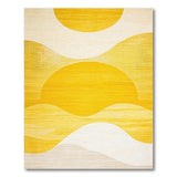 Yellow Sun Wave Geometric Area Rug