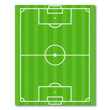 Vibrant Green Soccer Field Area Rug