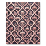 Purple Lotus Paisley Trellis Area Rug