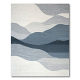 Abstract Layered Wave Mountains Rug