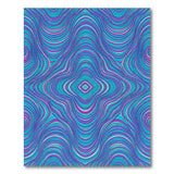 Blue Teal Geometric Swirl Area Rug
