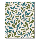 Teal Leaves Botanical Area Rug