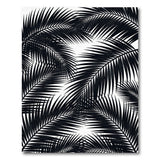Bold Black Palm Leaf Area Rug