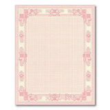 Pink Bow Gingham Washable Area Rug