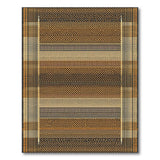 Brown and Tan Textured Geometric Brown Tan Area Rug