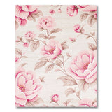 Blush Floral Vintage Blush Pink Peony Floral Area Rug