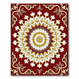 Red Opulent Red Gold Mandala Persian Rug