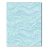 Coastal Blue Waves Washable Area Rug