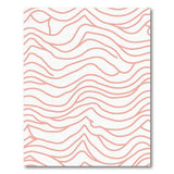 Abstract Area Pink Pink Wavy Abstract Area Rug