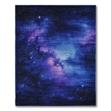Blue and Teal Cosmic Galaxy Nebula Area Rug