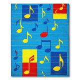 Vibrant Musical Notes Area Rug