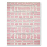 Pink Grey Hexagon Geometric Area Rug
