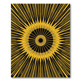 Yellow Bold Yellow Sunburst Geometric Area Rug