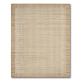 Coastal Beach Beige Woven Grid Texture Area Rug