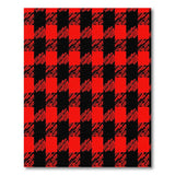 Rustic Farmhouse Check Bold Red Black Buffalo Check Area Rug