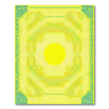 Radiant Yellow Sun Geometric Area Rug