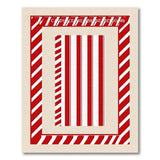 Candy Cane Stripe Red Area Rug