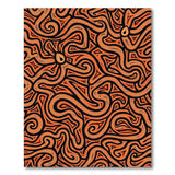 Burnt Orange Heritage Tribal Swirl Area Rug