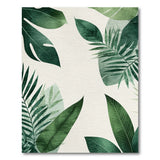 Green Lush Green Monstera Leaves Area Rug