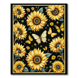 Sunflower Butterfly Garden Area Rug