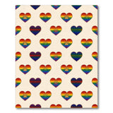 Rainbow Paw Heart Kids Area Rug