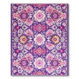 Purple Persian Floral Medallion Rug