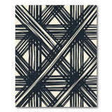 Bold Black White Geometric Lattice Area Rug