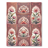 Pink Floral Archway Lattice Rug