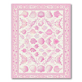 Pink Seashell Coastal Area Rug