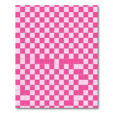 Pink White Checkered Area Rug