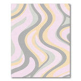 Multi-color and Patterns Pastel Wavy Abstract Area Rug