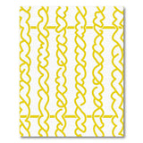 Yellow Braided Wave Geometric Area Rug