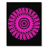 Geometric Modern Vibrant Pink Mandala Area Rug
